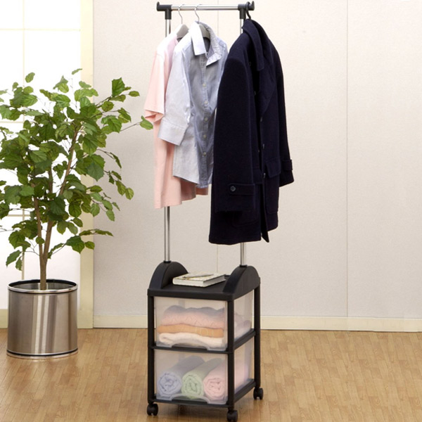 パイプハンガー 衣装ケース ハンガーボックス 2S型 キャスター付