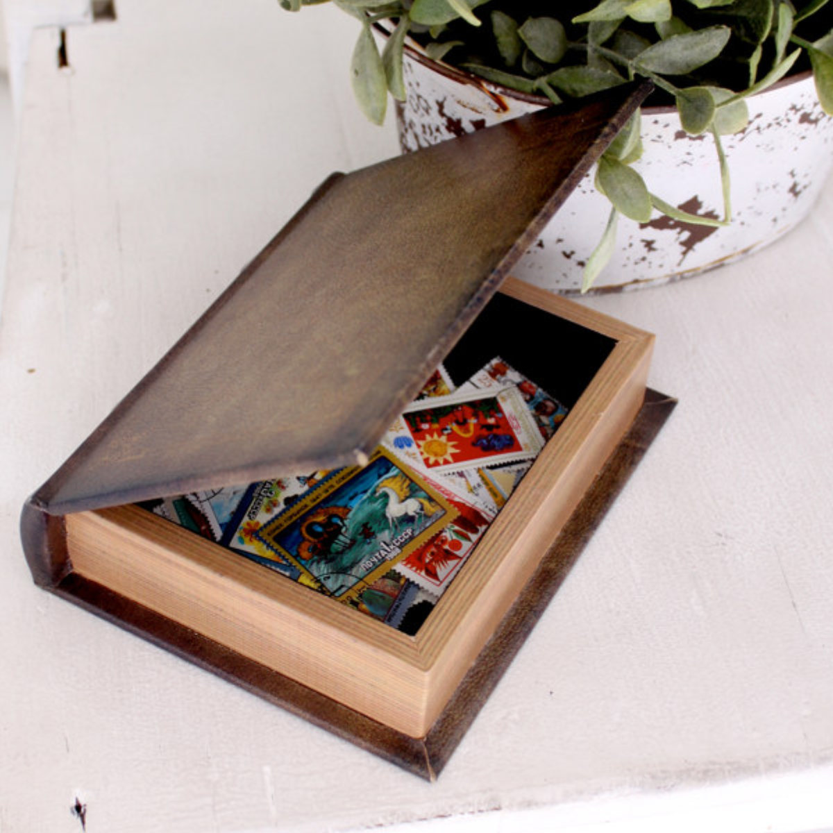 小物入れ 本型 アンティーク ブックボックス A （ ブック型 ボックス