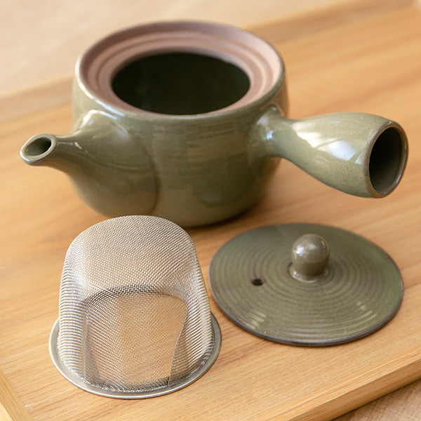 急須 300ml ふるさと 茶こし付き ポット ティーポット 陶器 （ 食洗機