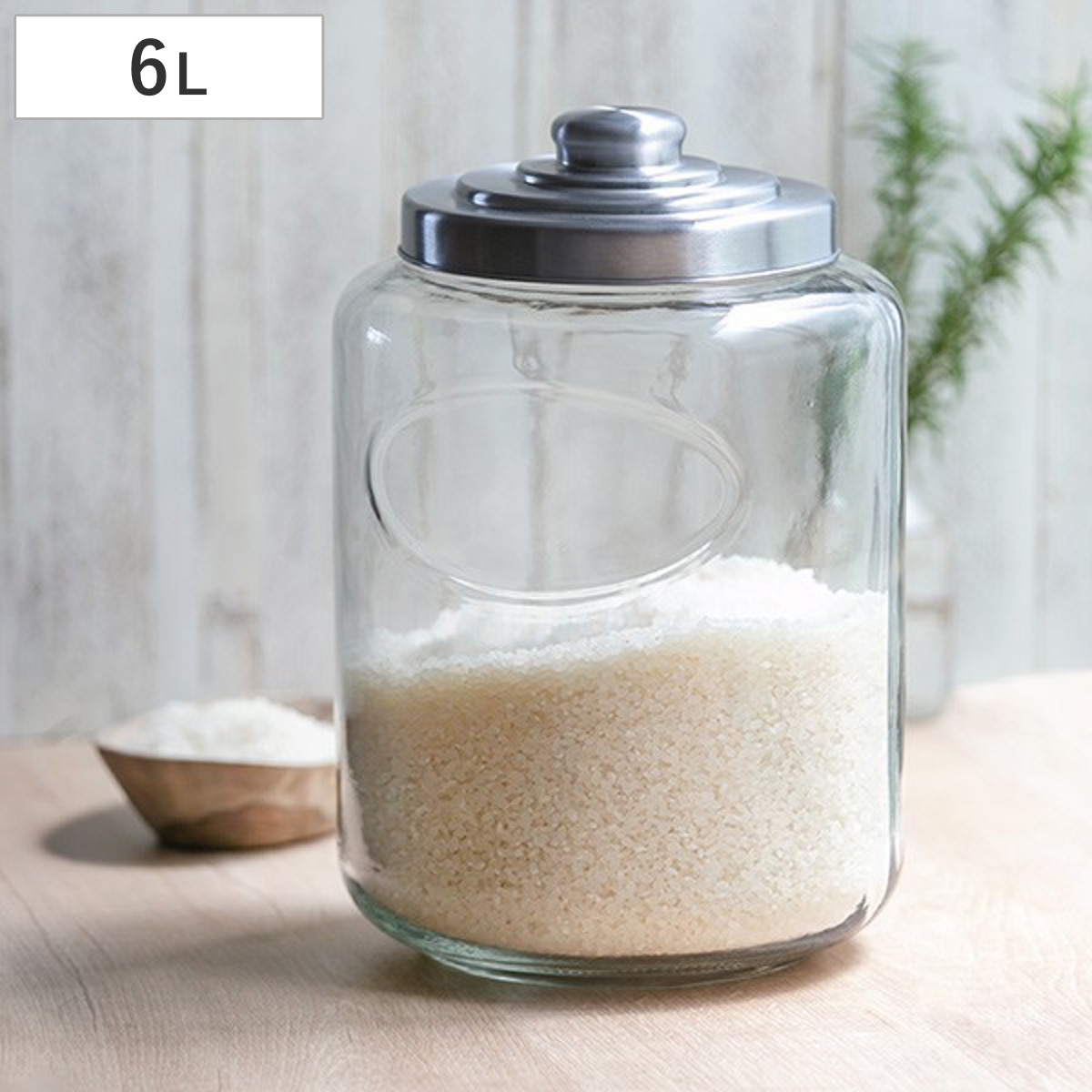 保存容器 6L クッキージャー ガラス ワイド （ キャニスター ガラス