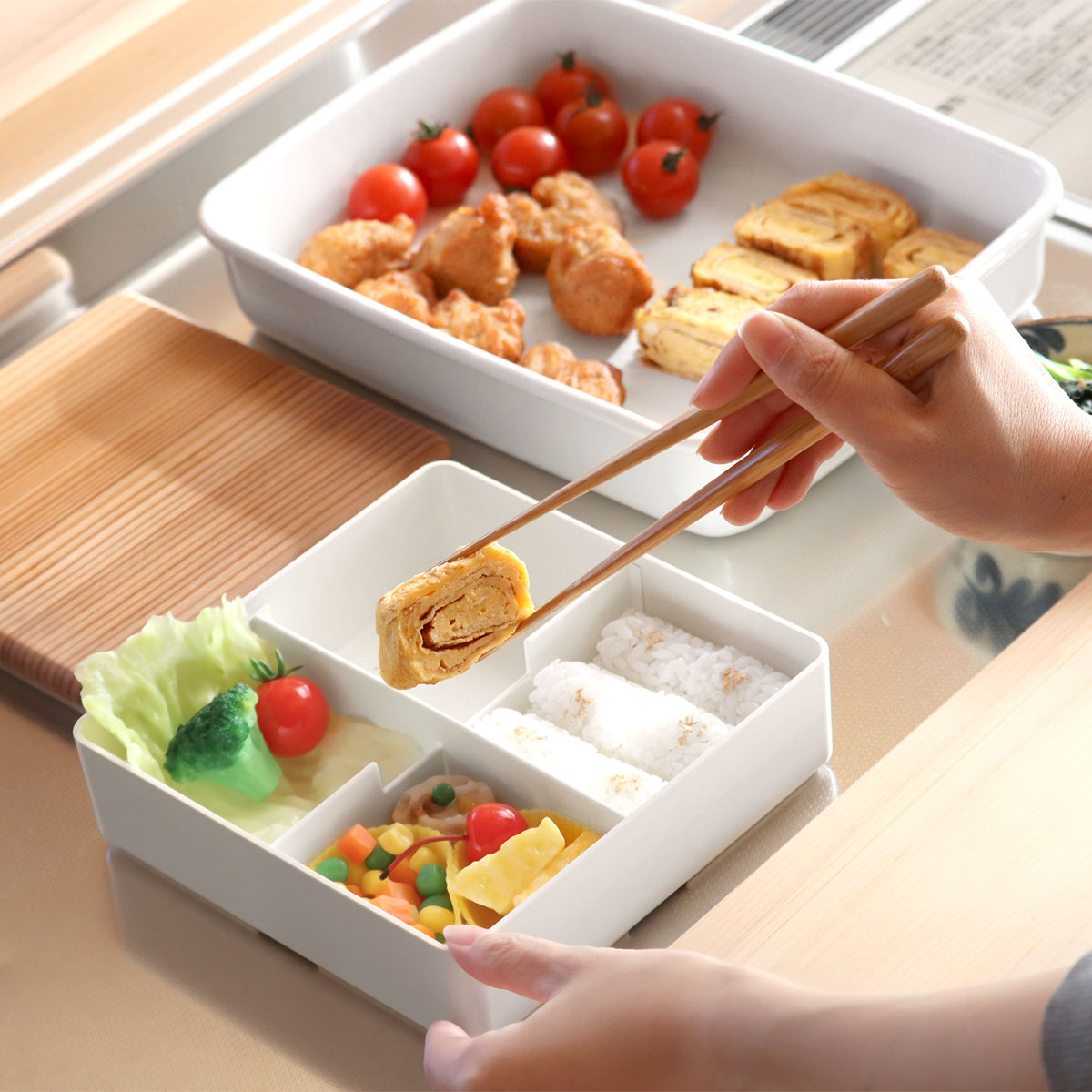 弁当箱 1段 1100ml 木蓋 松花堂 （ 重箱 お弁当箱 ランチボックス