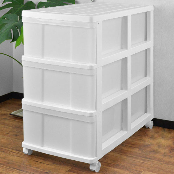 dショッピング |収納ケース 押入れ収納ケース 3段 引き出し キャスター