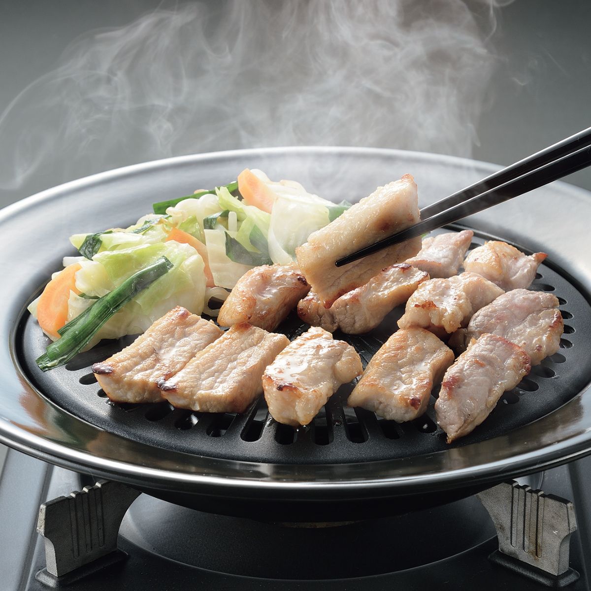 焼肉グリル 32cm 丸型 カセットコンロ専用 韓味家 （ 卓上コンロ専用