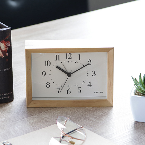 掛け時計 掛置兼用タイプ A Series A6 木枠 置き時計 （ 時計 四角