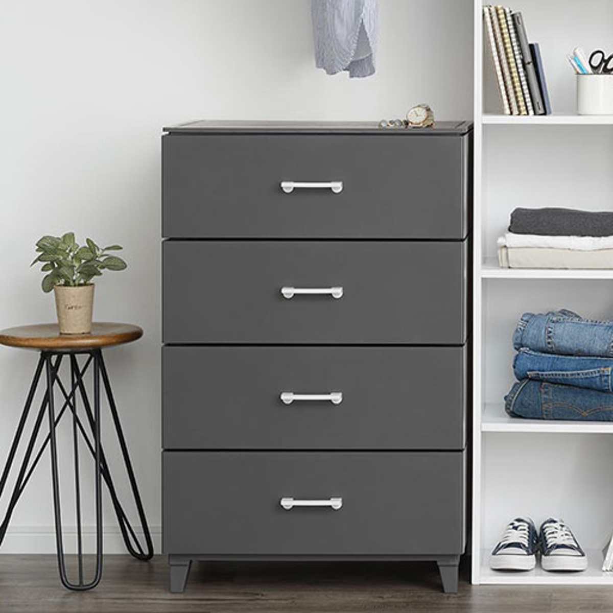 dショッピング |チェスト 4段 幅56×奥行45×高さ87cm プラスチック LC