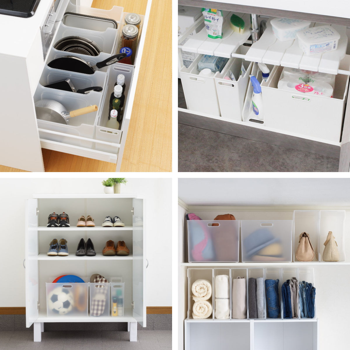 収納ケース 約 幅11×奥行32.9×高さ26.3cm ナチュラ ソートボックス S