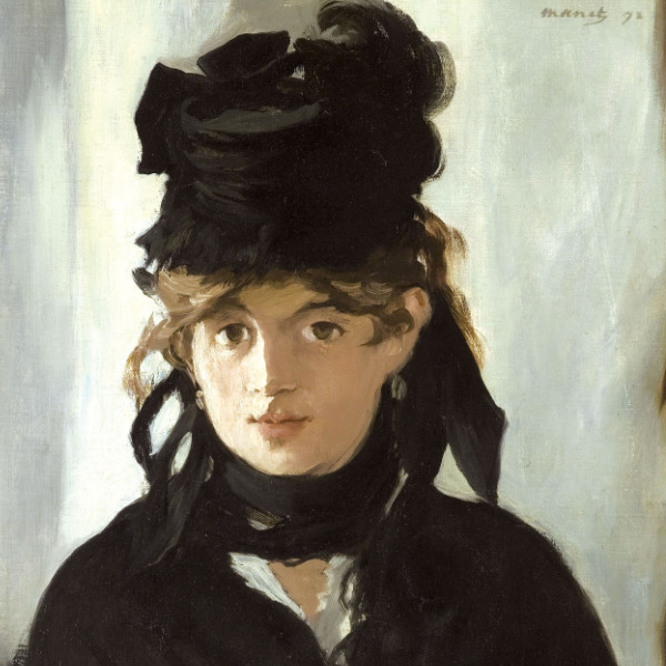 絵画 『すみれの花束をつけるベルト・モリゾ』 42×34cm エドゥアール