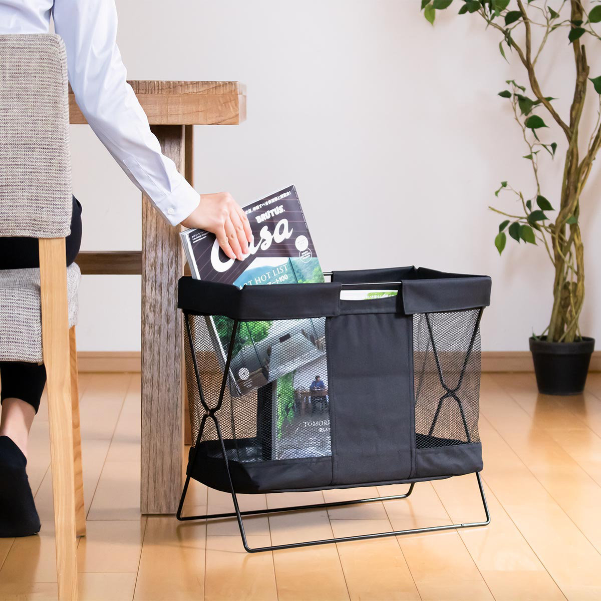 手荷物入れ 手荷物収納ボックス メッシュバスケット大 （ バスケット