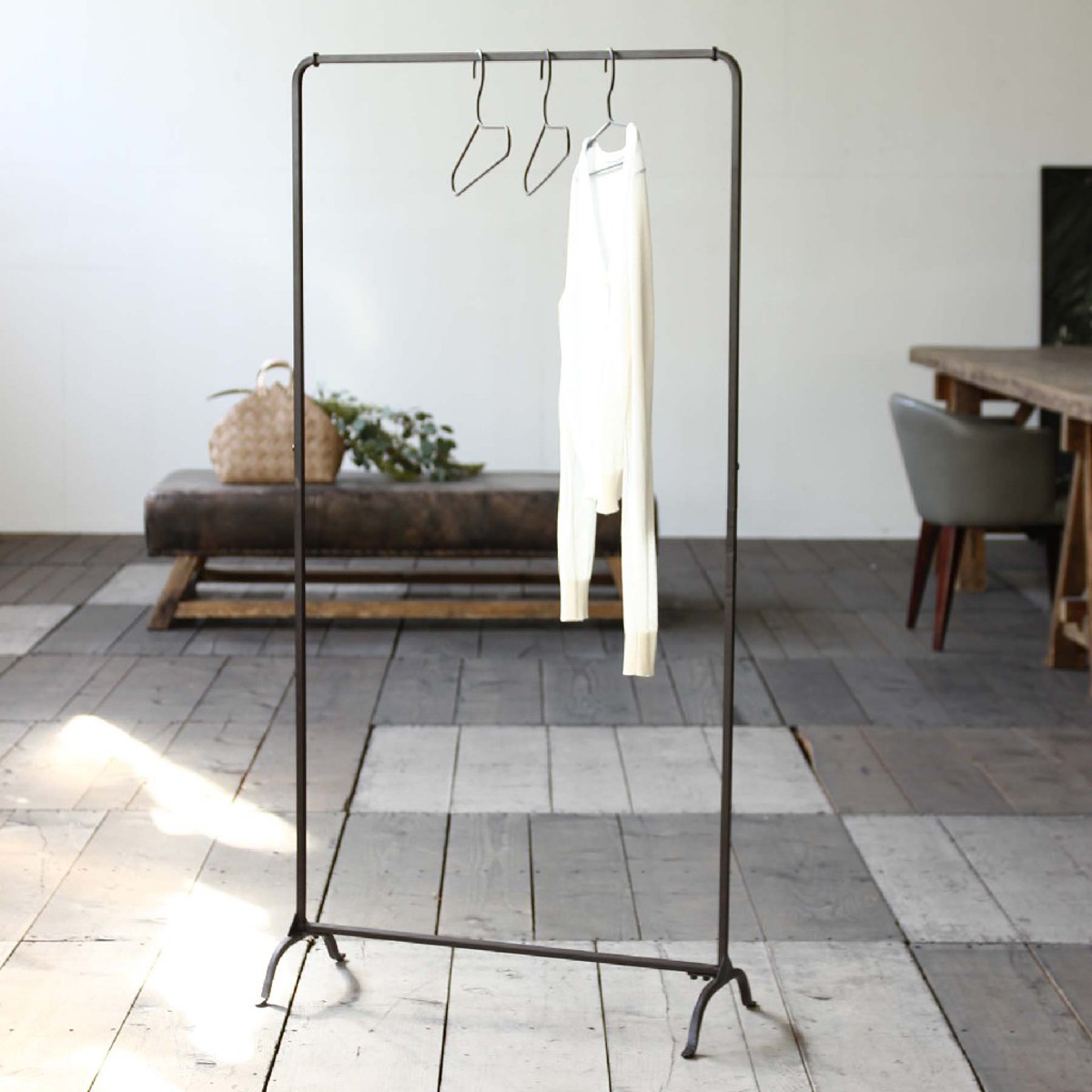 ハンガーラック ジョセフアイアン ハイ 組立式 幅71cm 収納 幅71×奥行