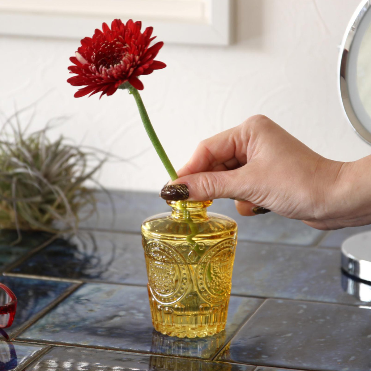 花瓶 プチフラワーベース アンバー （ 花ビン 花びん 花器 ベース