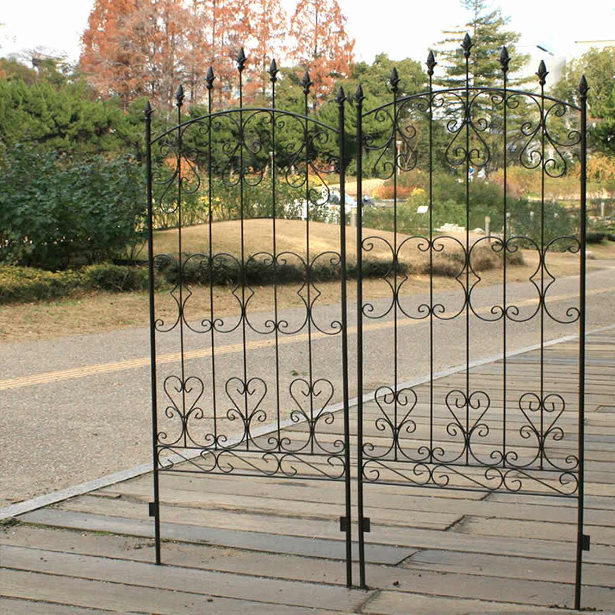 フェンス アイアン ローズフェンス 高さ151cm 2枚組 （ ガーデン
