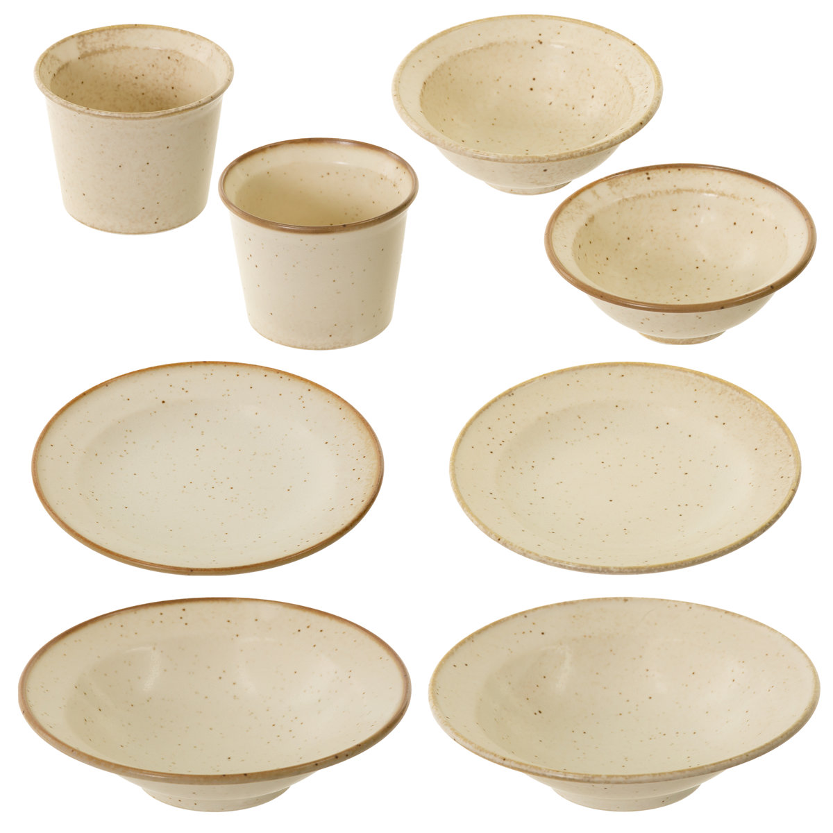 dショッピング |食器 8点セット 2柄 温もりあるおかず食器セット 新