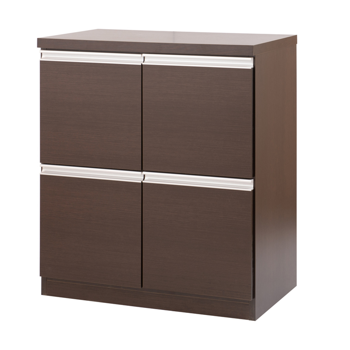 キャビネット 幅73cm 4枚扉タイプ 日本製 完成品 （ ラック スクエア