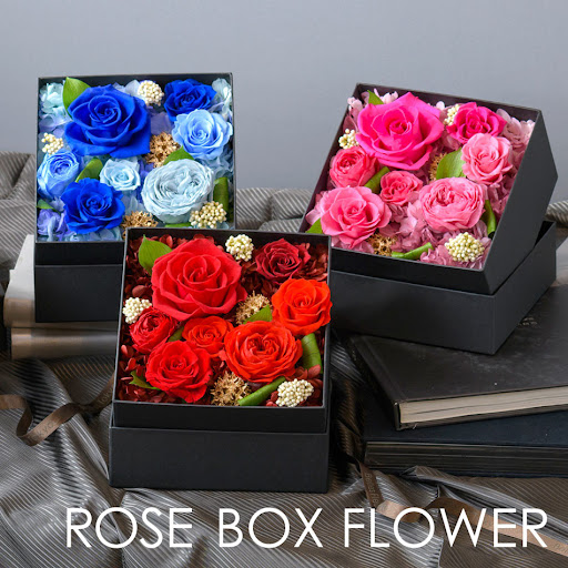 プリザーブドフラワー ローズボックスフラワー