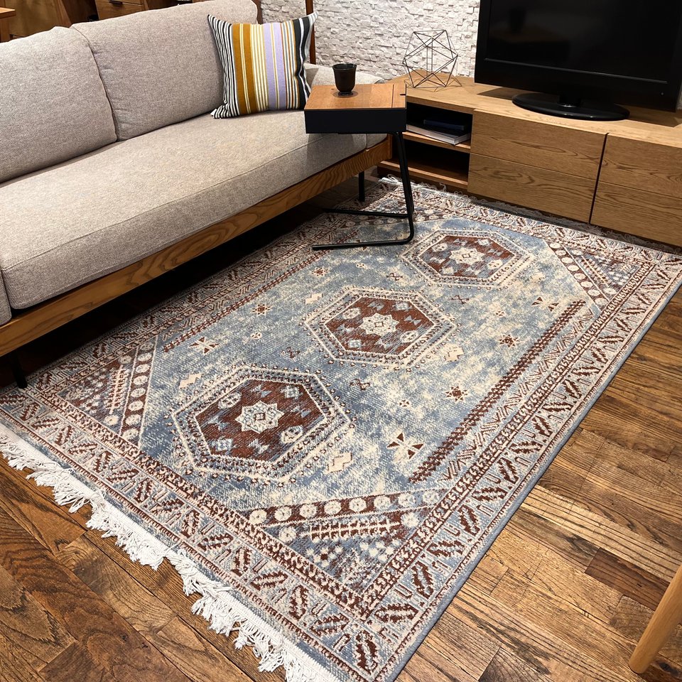 ウニコESEN(エセン) ラグ ブルー