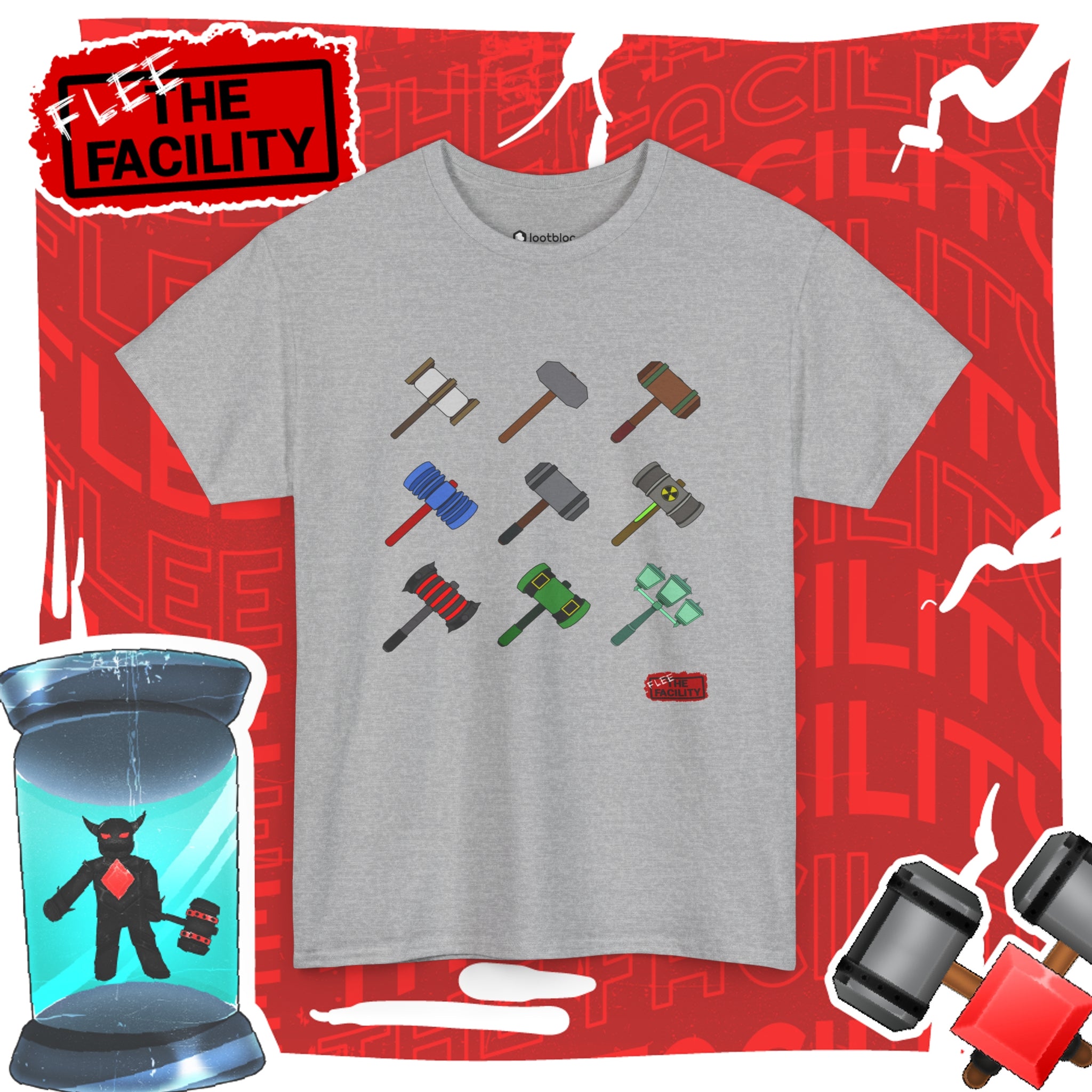 Flee The Facility - Hammer Grid Tee