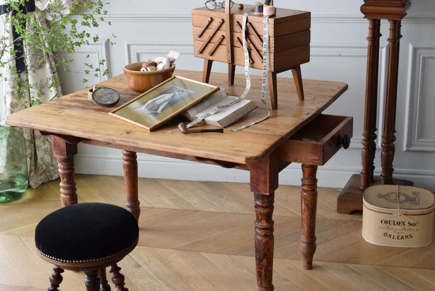 イギリスアンティーク家具 バタフライテーブル.15 アンティークテーブル