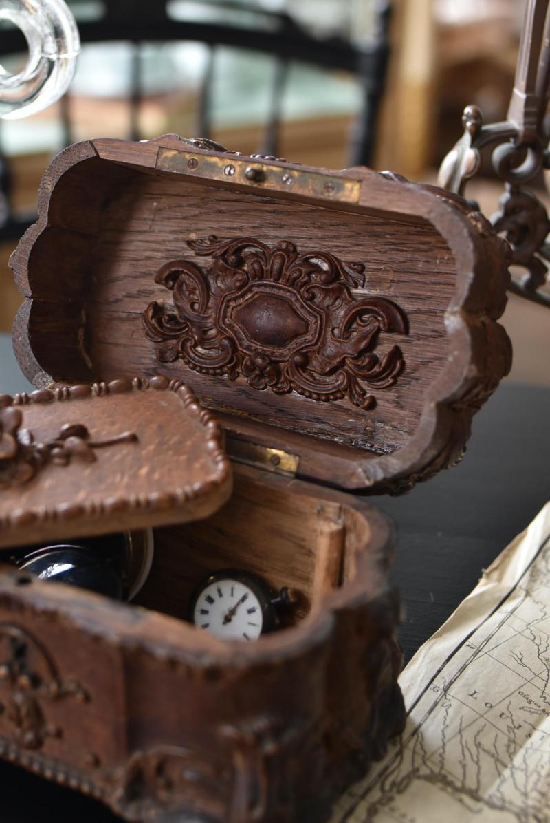 フランスアンティーク雑貨 木製ジュエリーボックス.2 アクセサリー