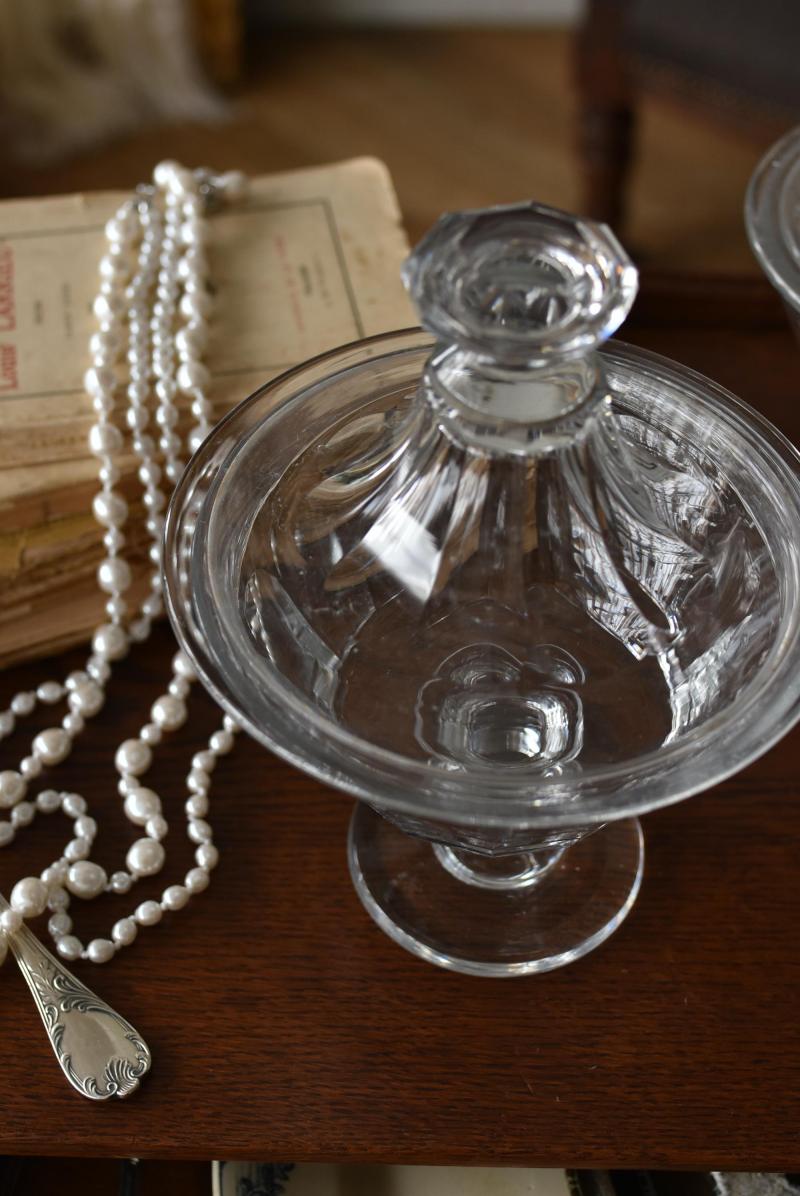 フランスアンティーク雑貨 ボンボニエール.A クリスタルガラス