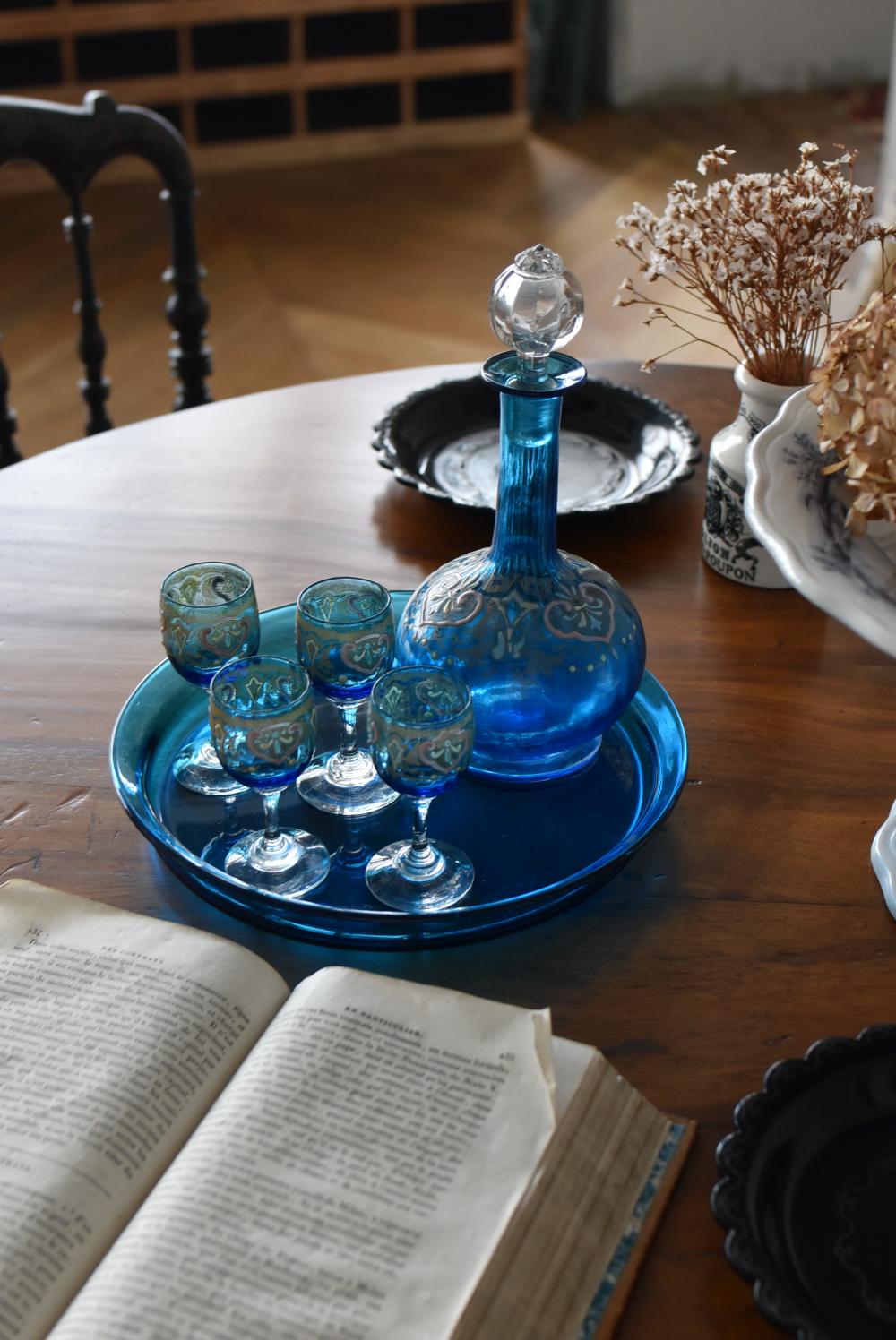 アンティークリキュールボトル・グラスセット ディジェスティフセット