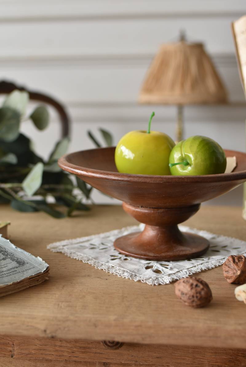 木製コンポート フランスヴィンテージ雑貨 ディスプレイ台 テーブル什器 器