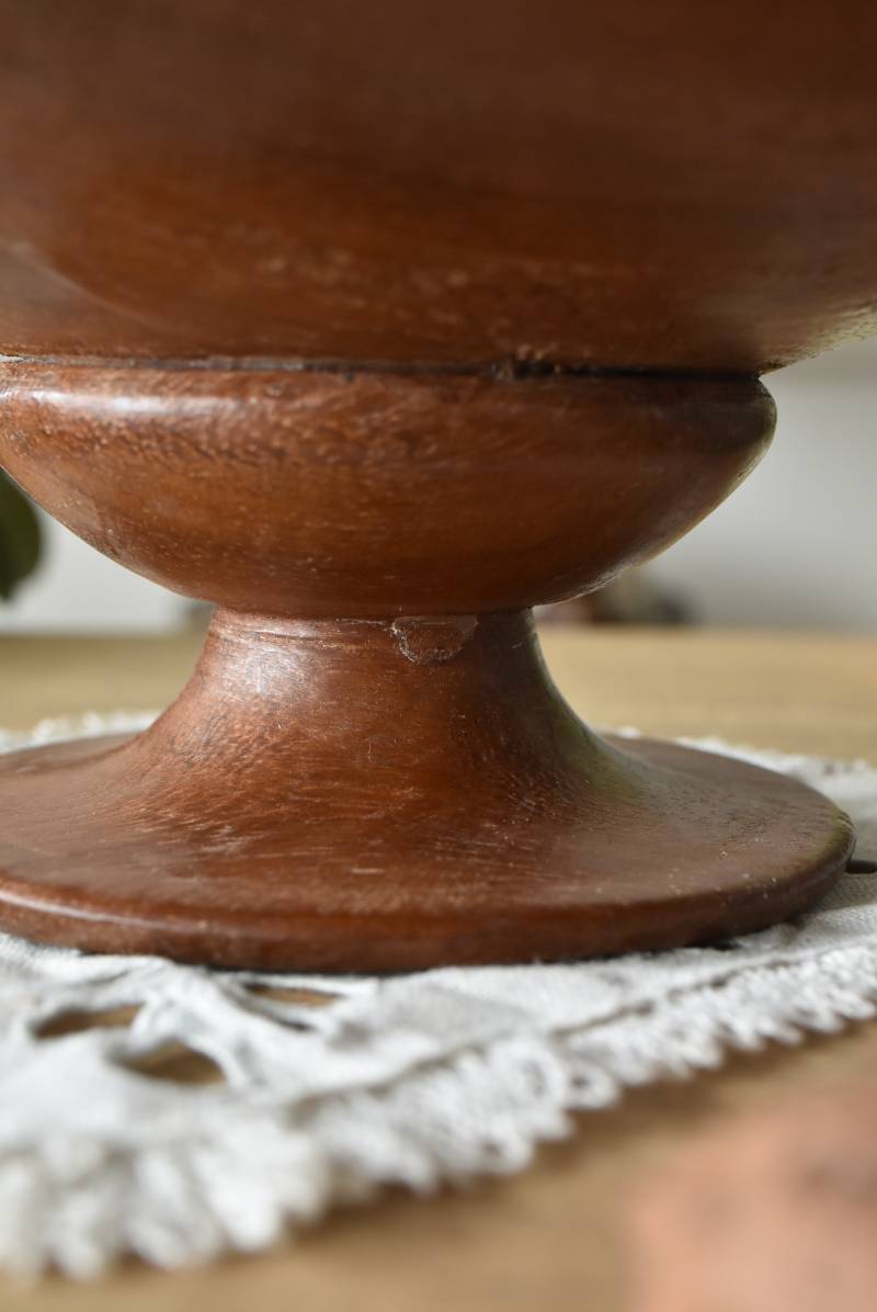 木製コンポート フランスヴィンテージ雑貨 ディスプレイ台 テーブル什器 器