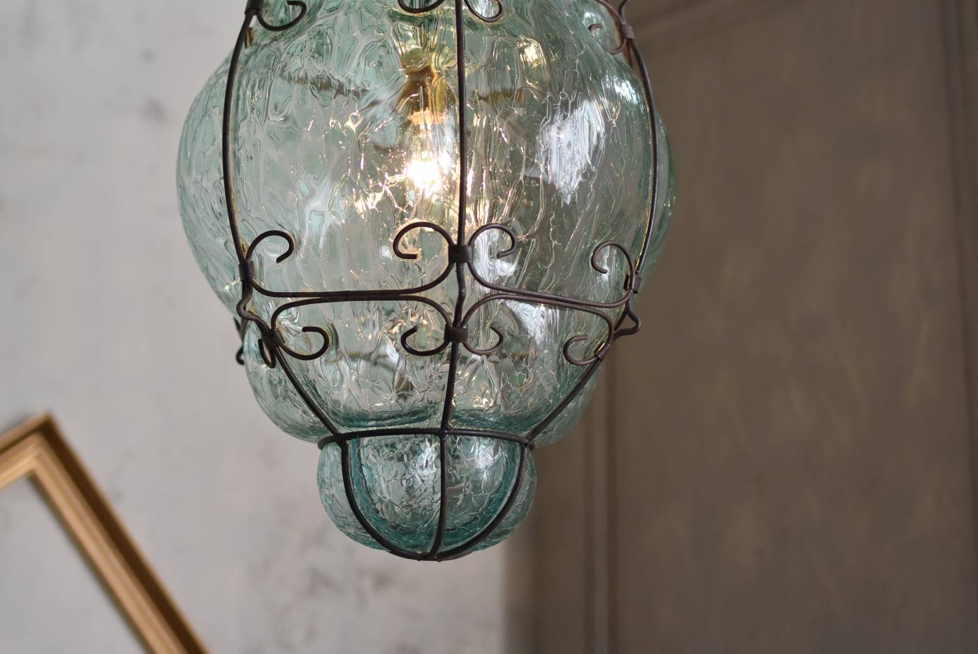 イタリアヴィンテージ照明 ムラーノガラスランプ.2 ヴェネチアンガラス