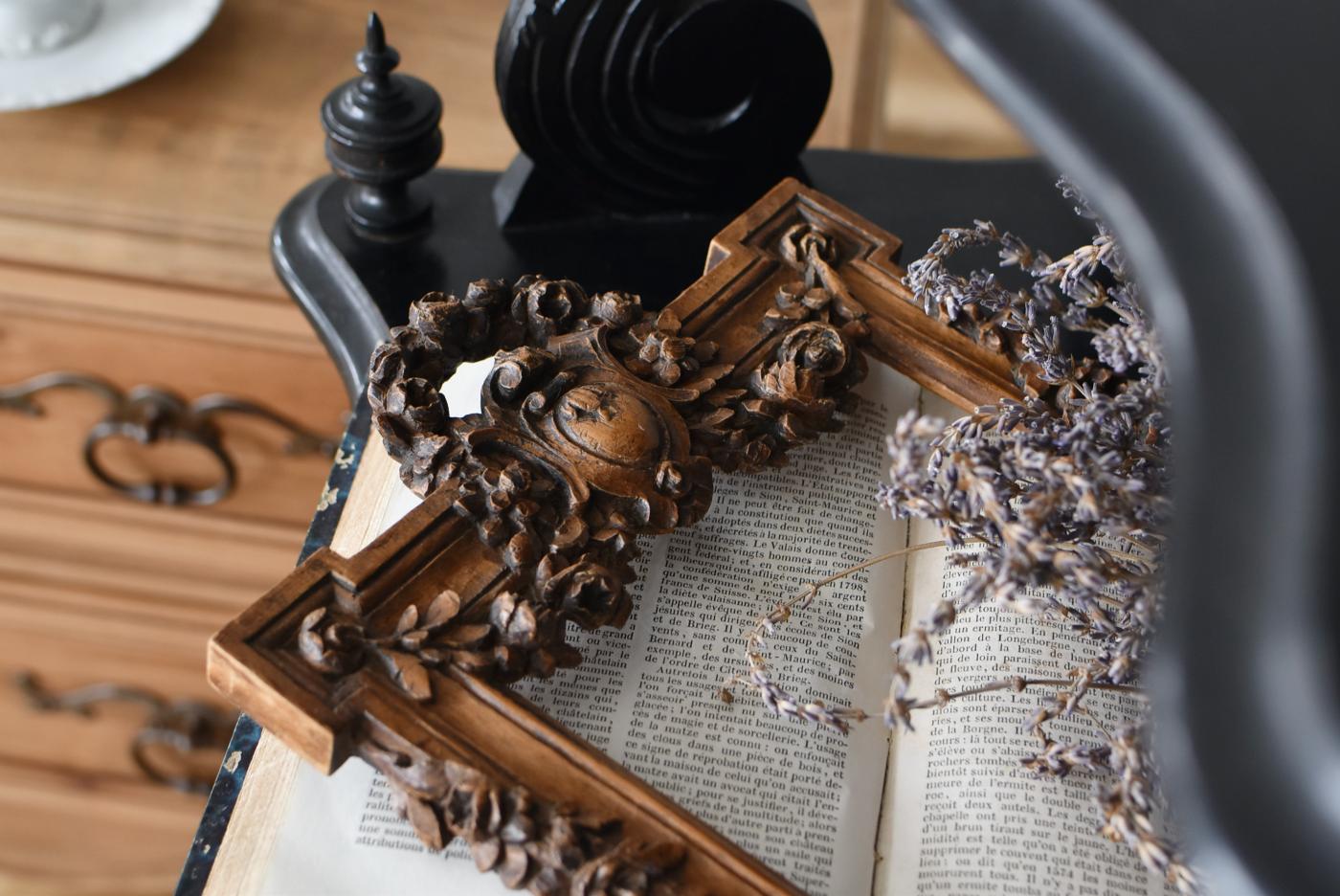 木製アンティークフレーム フレンチインテリア 額縁 ウォール