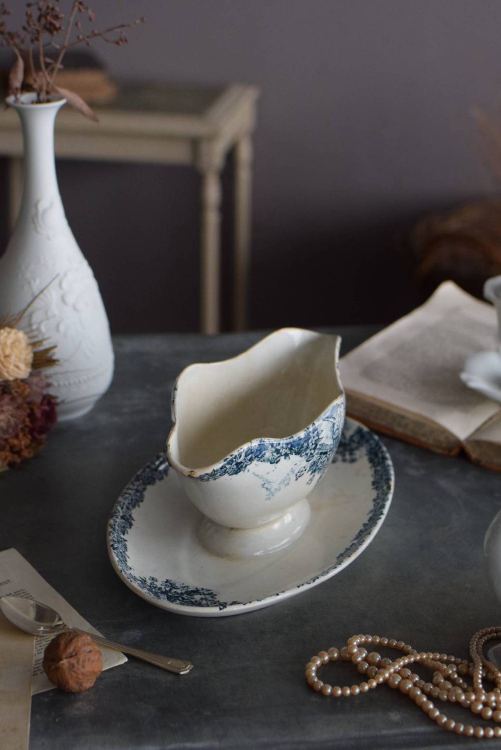 ソーシエールSt.Amand フランスアンティーク雑貨 陶器 ソースポット