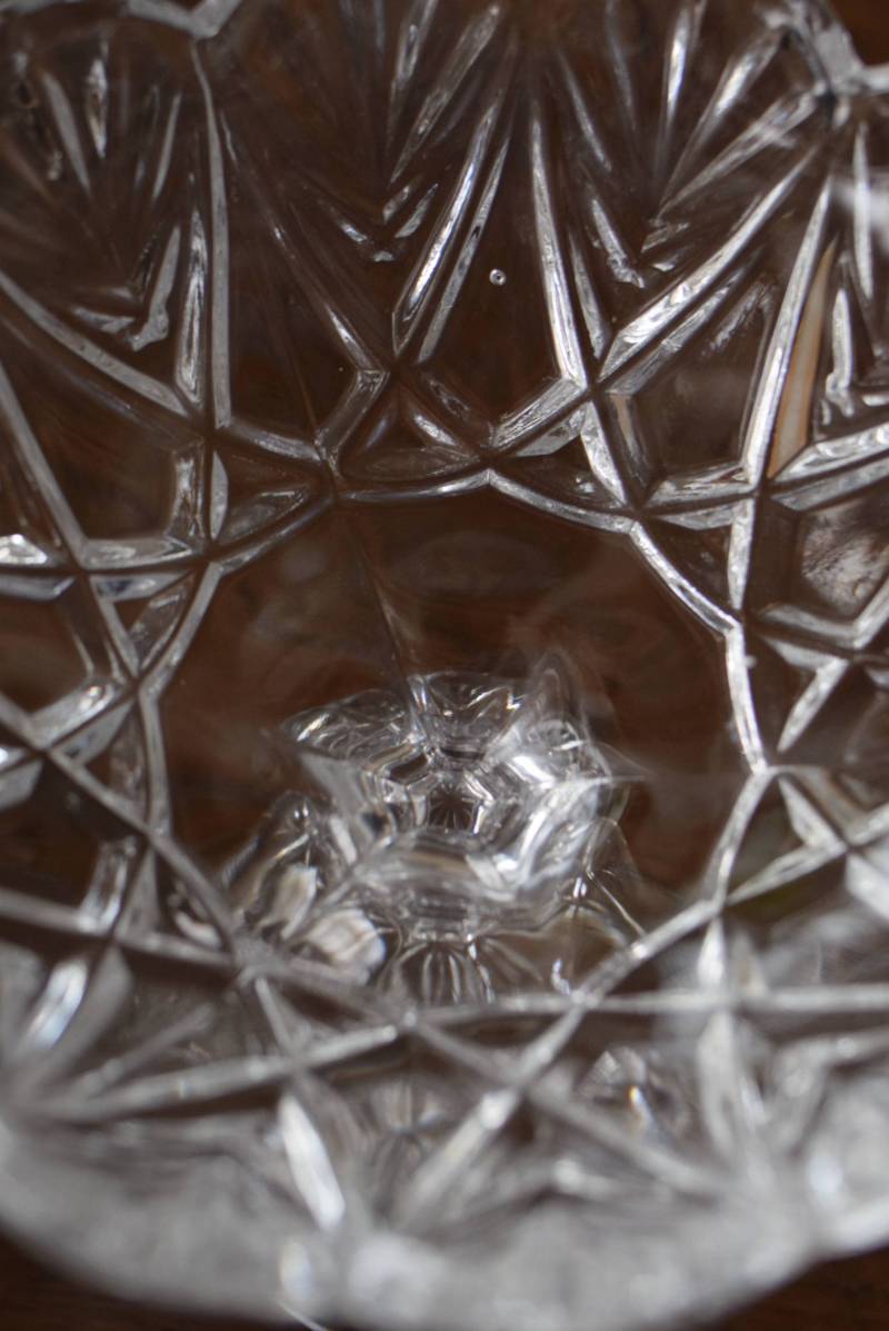 クリスタルガラスコンポート.2 ドイツ アンナヒュッテ,ディスプレイ雑貨