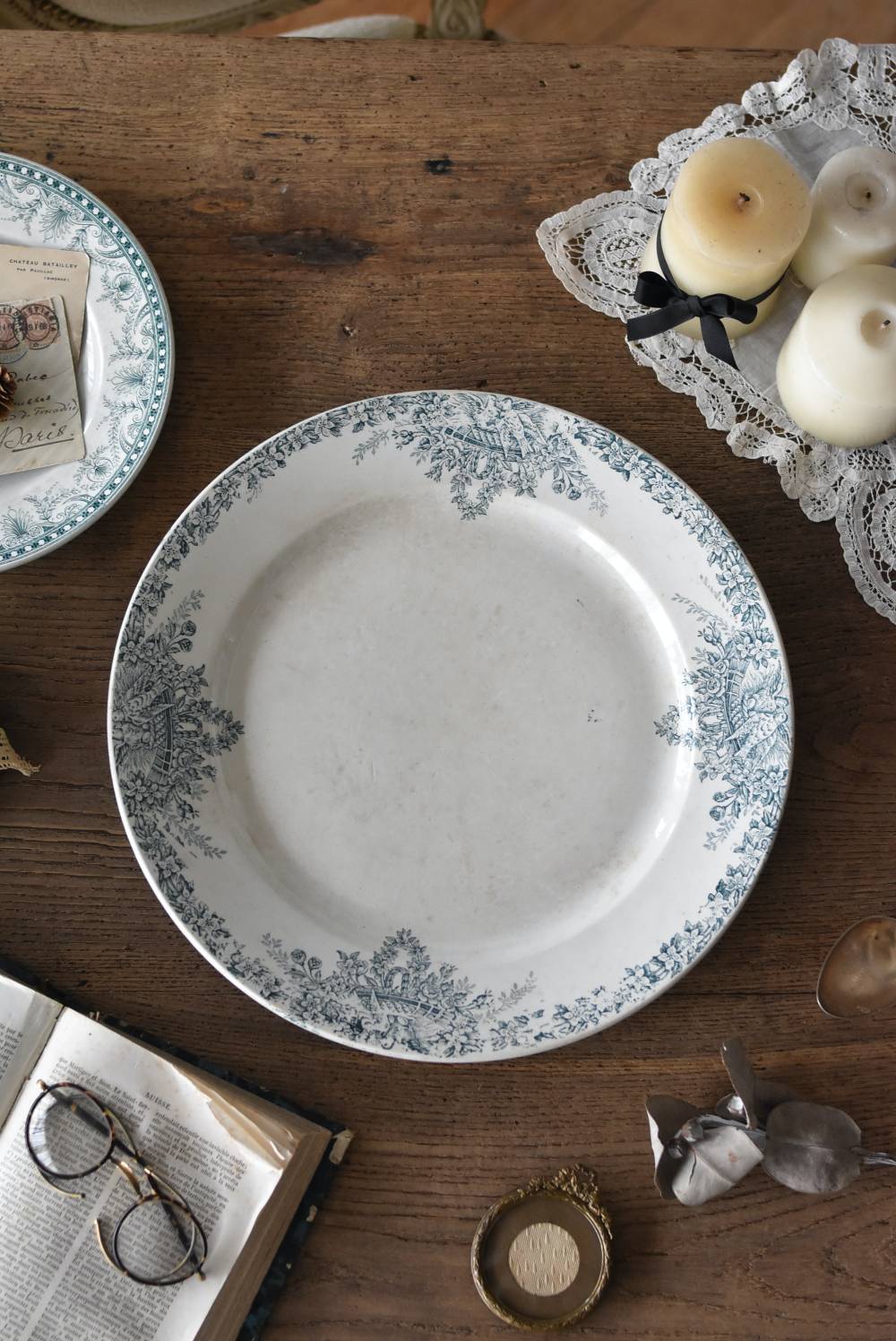 アンティークプレート.Colombier フランスアンティーク食器 テーブルウェア