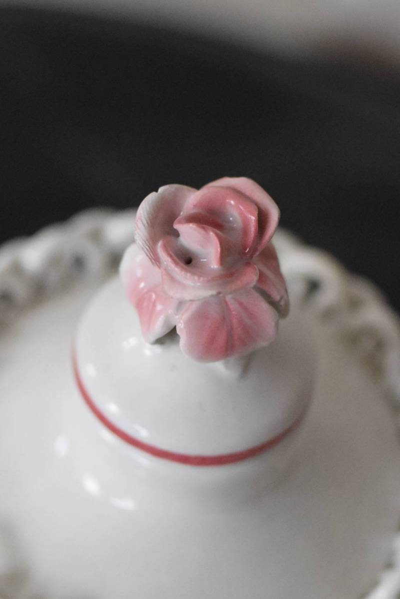 陶器ボトル.flower フランスアンティーク雑貨 香水瓶 フラワーベース