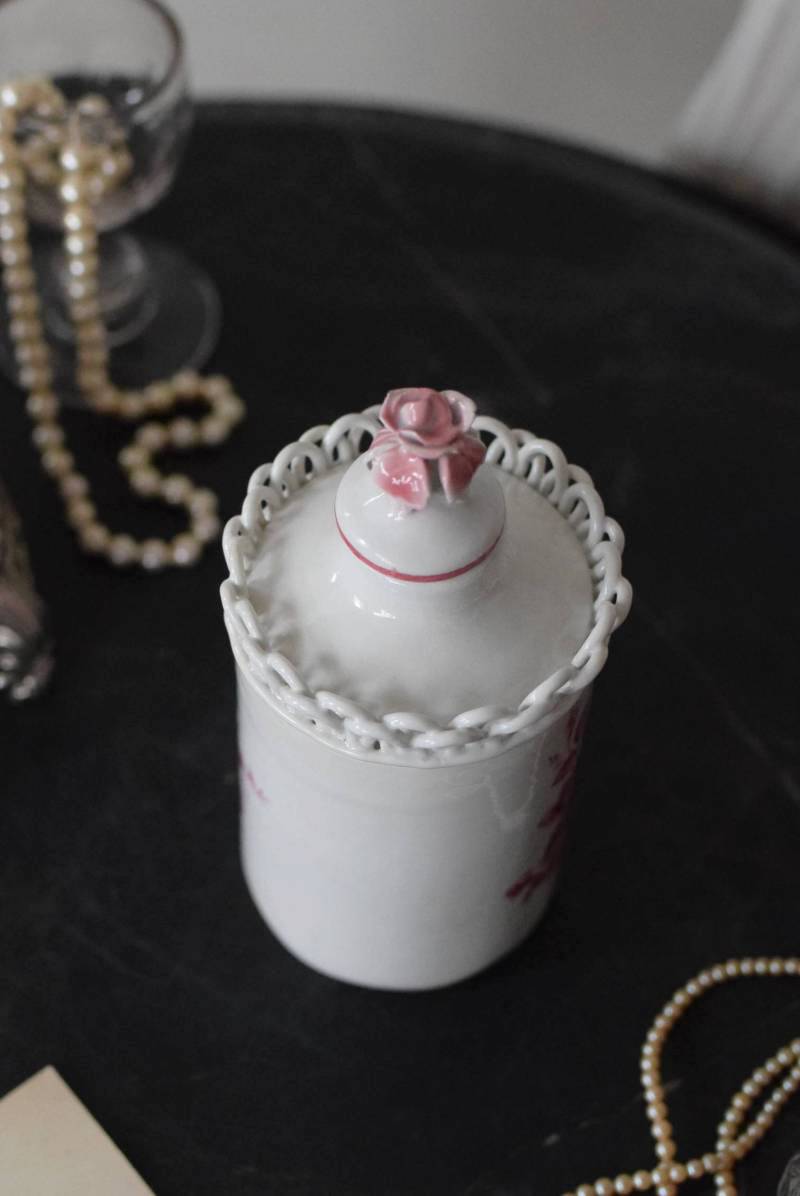 陶器ボトル.flower フランスアンティーク雑貨 香水瓶 フラワーベース