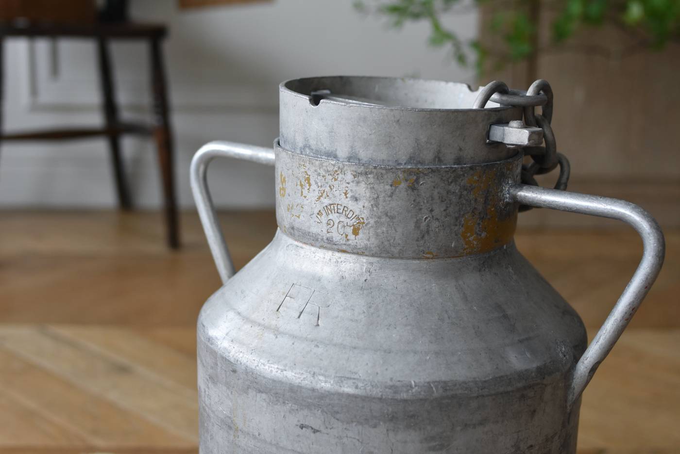 フランスアンティーク雑貨 ミルク缶.7 ガーデン雑貨