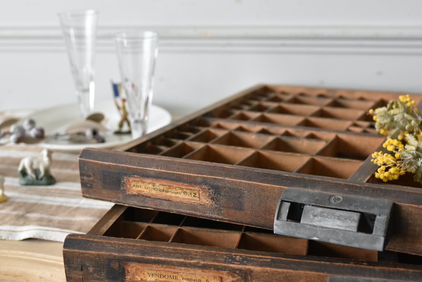 アンティークディスプレイ プリンタートレイ アンティークインテリア