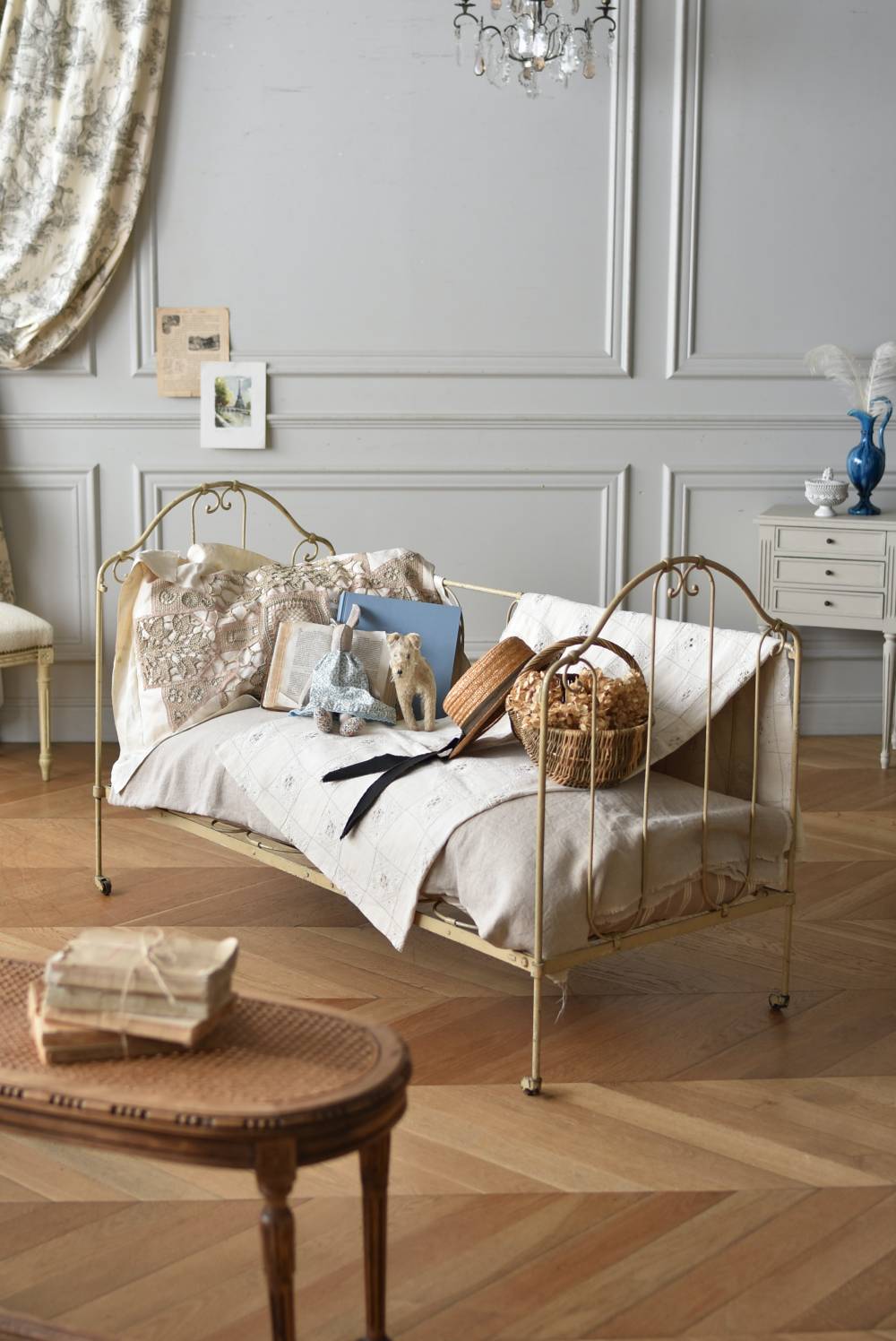 アイアンベビーベッド.35 フランス アンティーク ベビーベッド ソファ