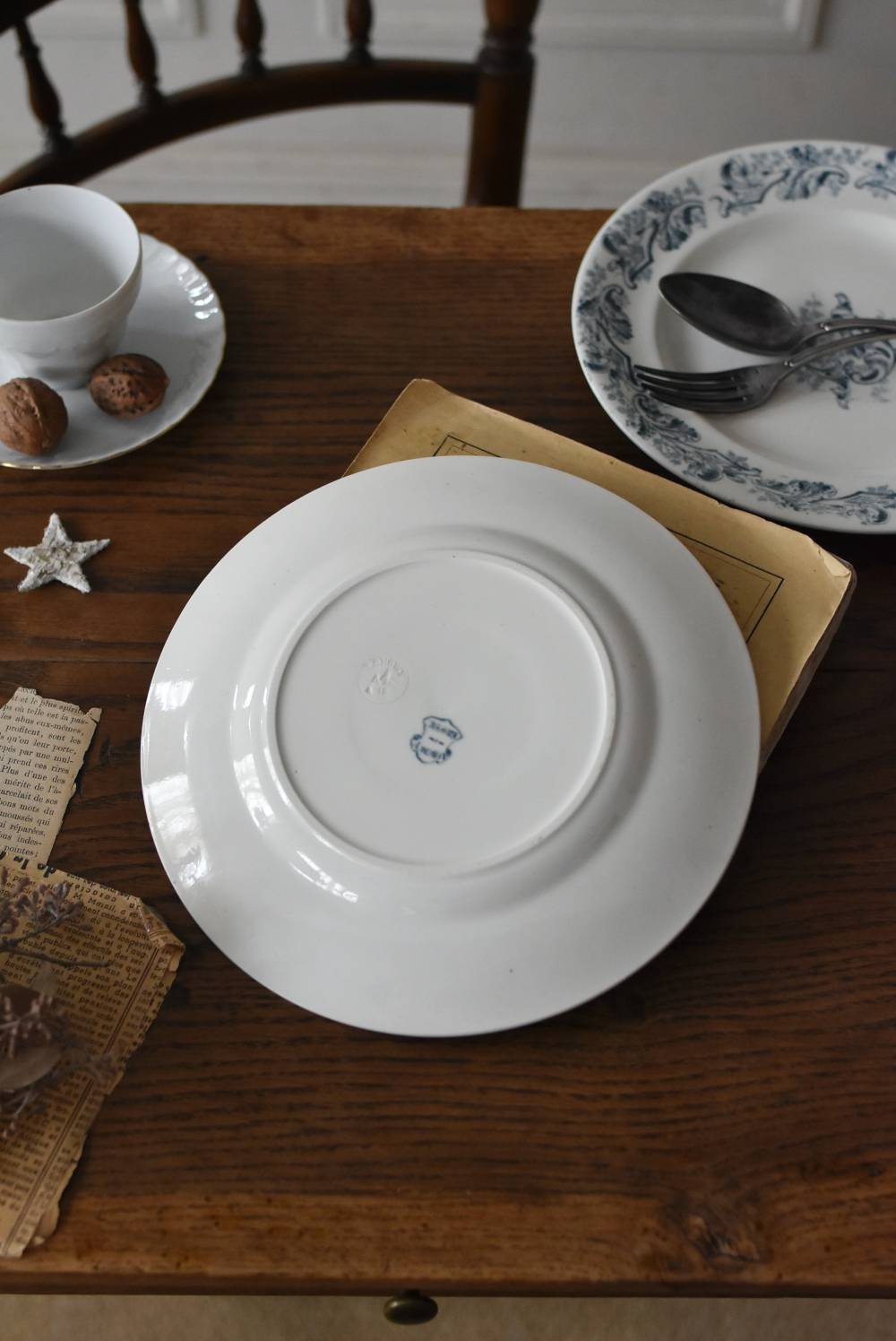 LONGWYプレートD.22cm フランス アンティーク 食器 皿