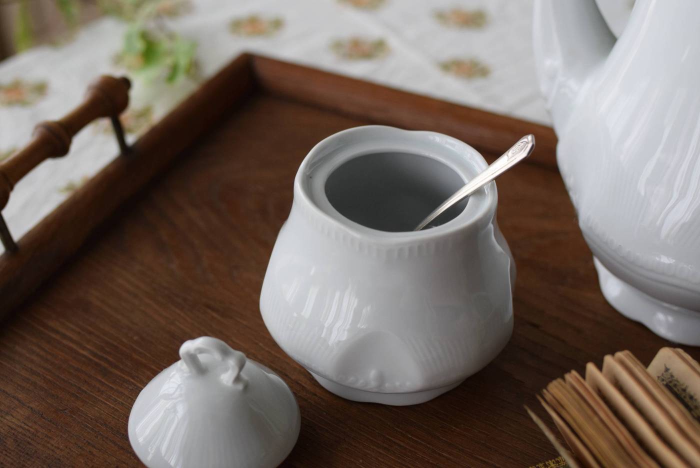 シュガーポット.LIMOGES フランスヴィンテージ雑貨 リモージュ 磁器