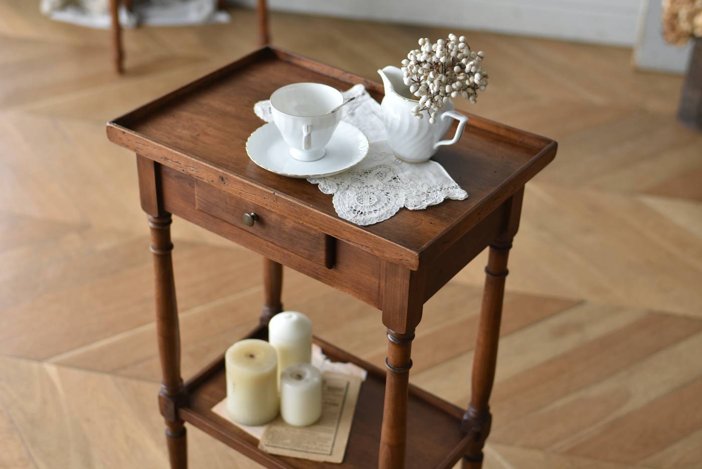 フランスアンティーク家具 アンティークサイドテーブル.6 ミニテーブル