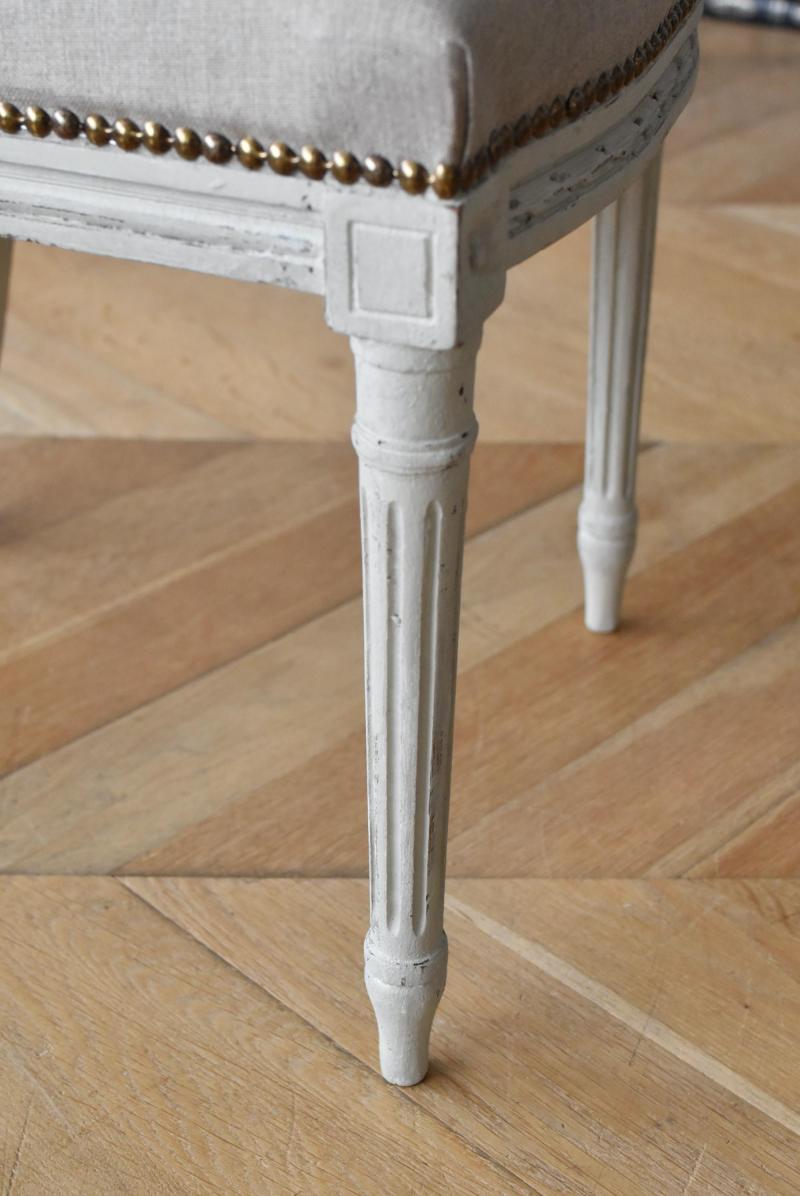 アンティークチェア.リボン8 フレンチチェア ホワイト 小椅子