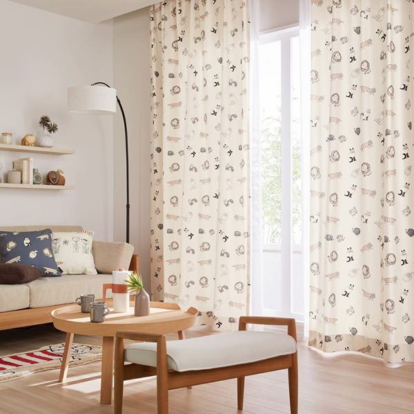 リサ・ラーソン（Lisa Larson）既製カーテン マイキーフレンズ 1枚入