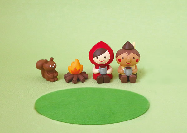 デコレ（DECOLE）オトギッコ 赤ずきんマスコットセット 焚き火【置物