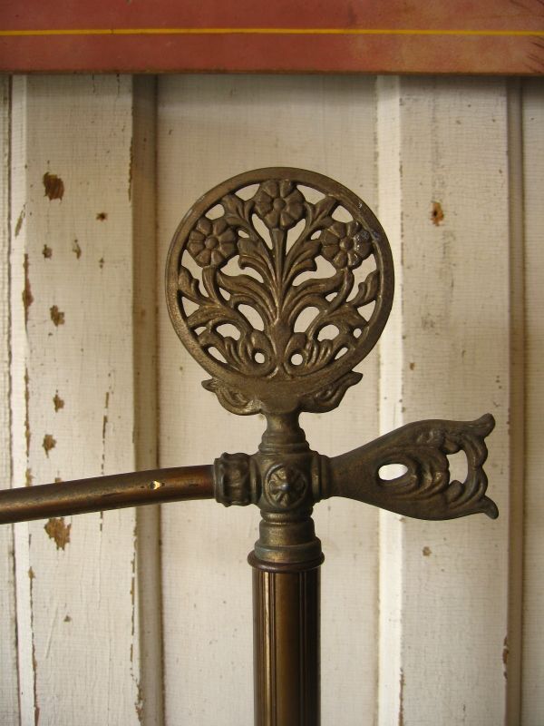 1930'S アールデコ フロアランプ ミルクガラスシェード 装飾 1灯 真鍮