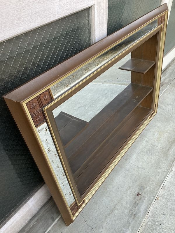 1950'S TURNER wall accessory シャドーBOX 大型 ミラー 陳列棚 壁掛け