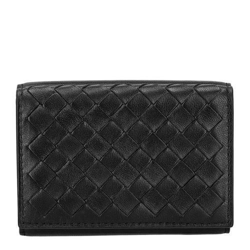 ボッテガヴェネタ 三つ折り財布 メンズ イントレチャート ブラック