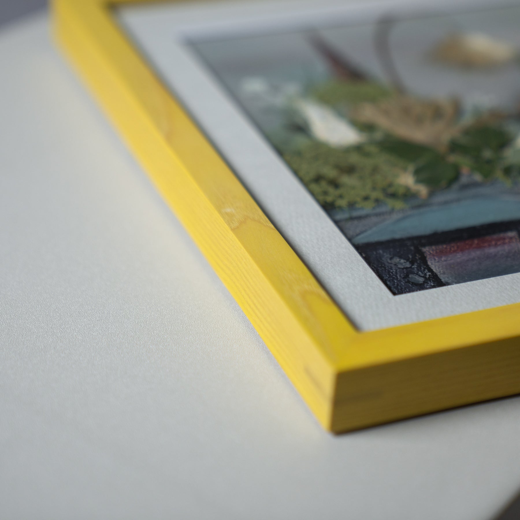 風景画と押し花のアート〈一点物〉