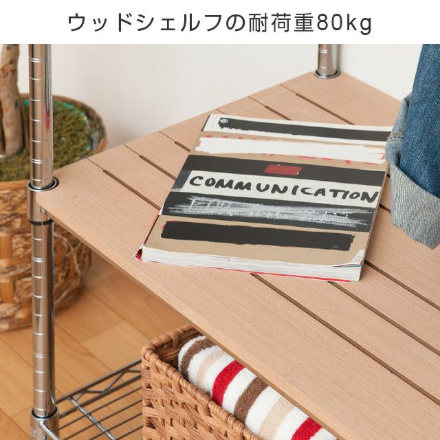 ハンガーラック 幅76cm 3段 ルミナスレギュラー スチールラック 幅76