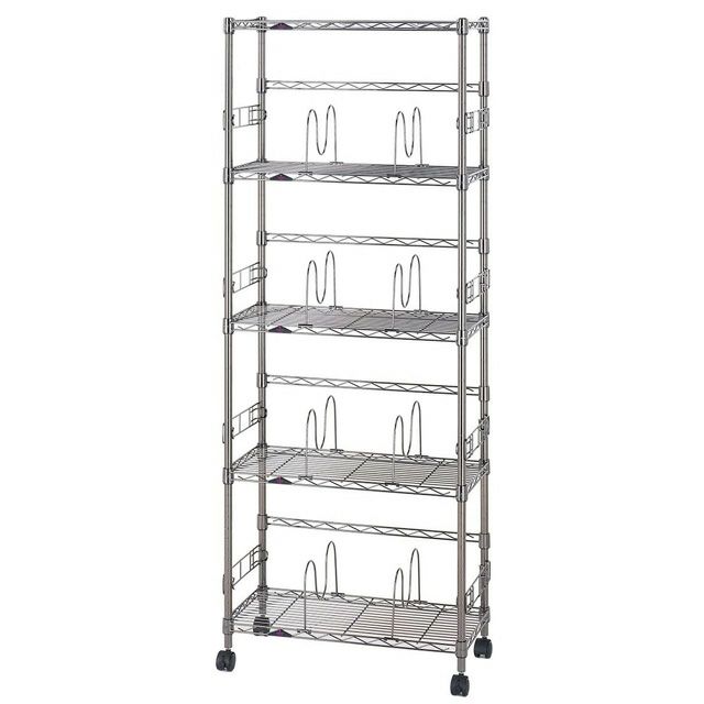 スチールラック 幅60cm 5段 ルミナスブラック 幅59.5×奥行34.5×高さ