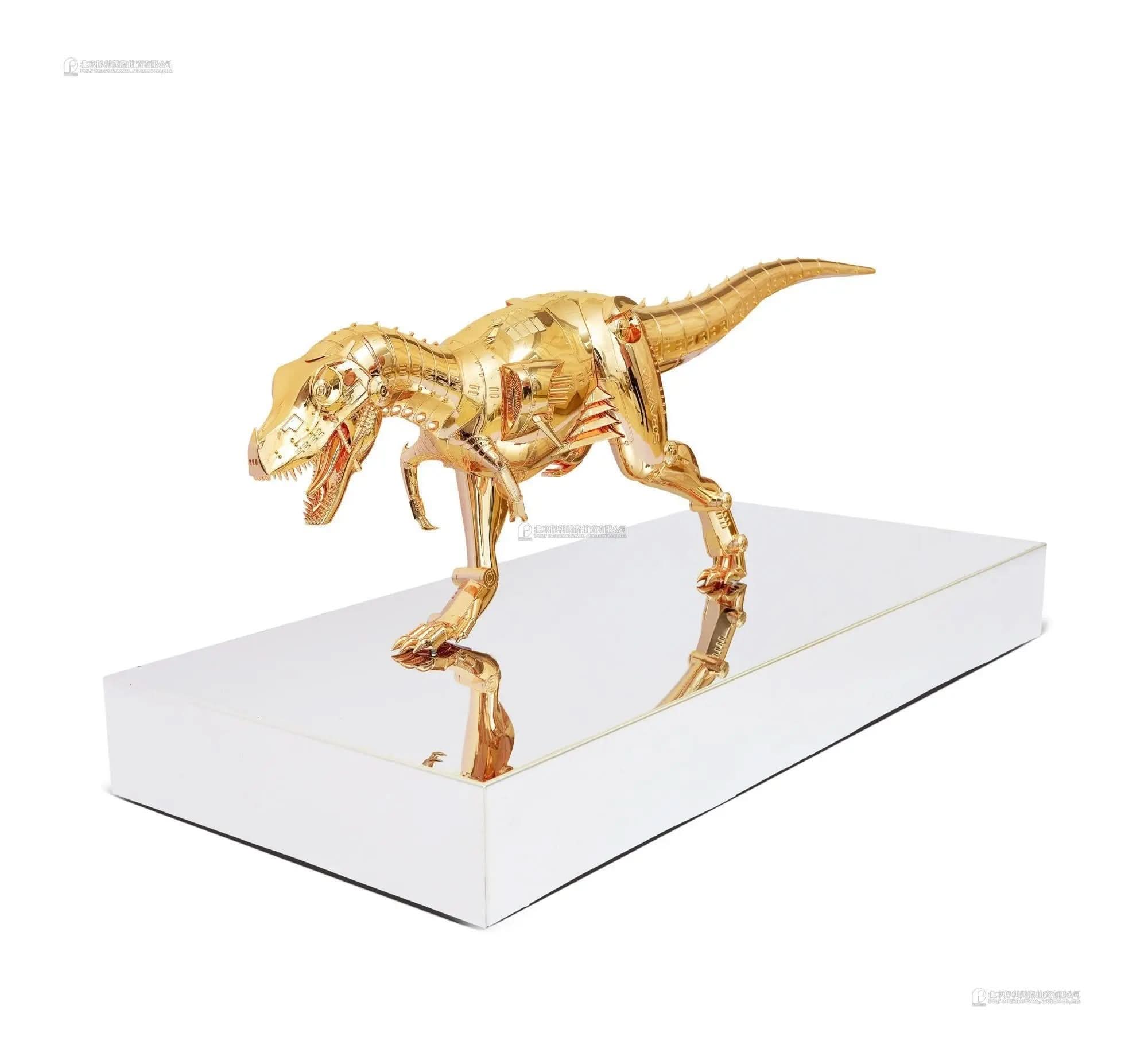 Hajime Sorayama – T Rex Gold (2024) | LED Sculpture – LYNART STORE