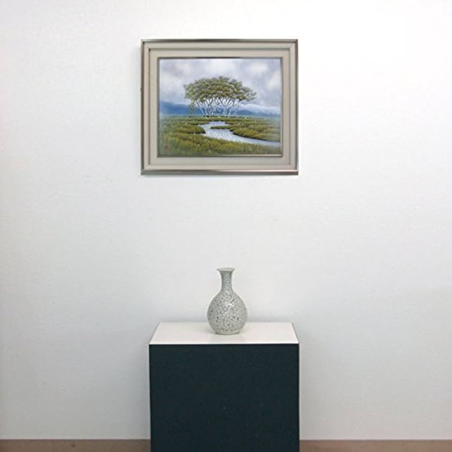 Amazon.co.jp: 沢田実『尾瀬の朝(P10号)』日本画 風景画 湿地 おぜ